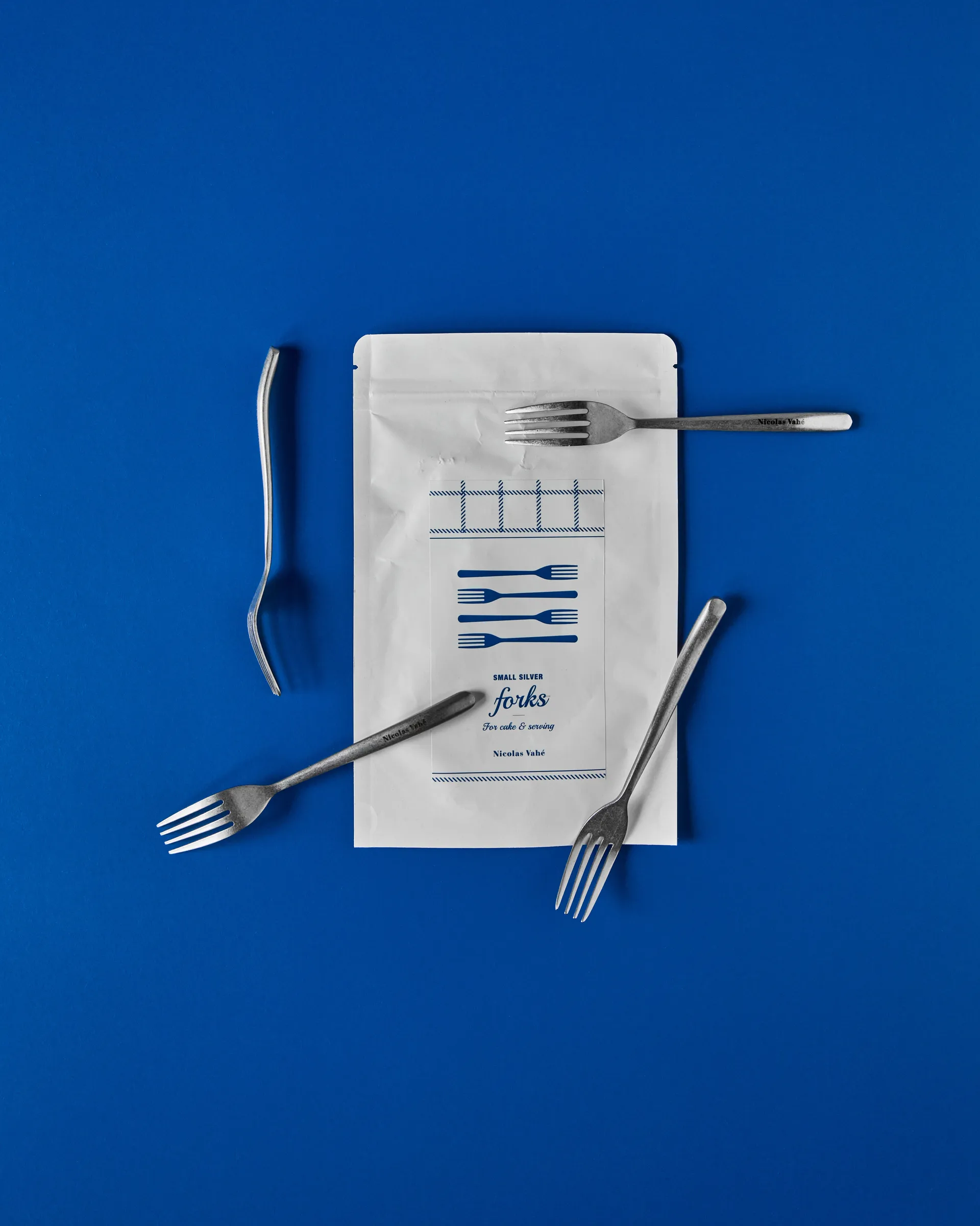 Nicolas Vahé ケーキフォーク 4本, Antique silver finish Nicolas Vahé | ニコラス バヘ