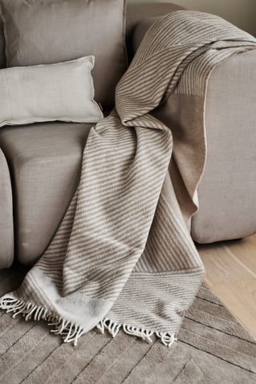 ストライプ ウールスロー 130x185 cm - Beige - NJRD | 二オール