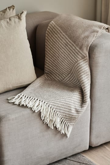 ストライプ ウールスロー 130x185 cm - Beige - NJRD | 二オール