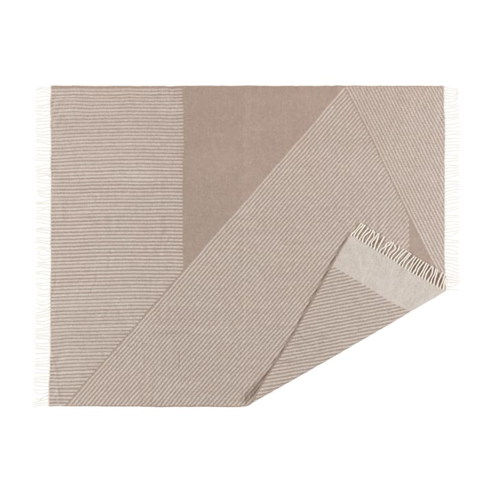 ストライプ ウールスロー 130x185 cm, Beige NJRD | 二オール