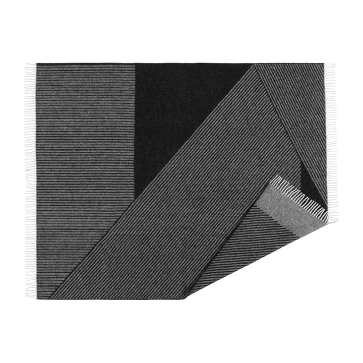 ストライプ ウールスロー 130x185 cm, Black NJRD | 二オール
