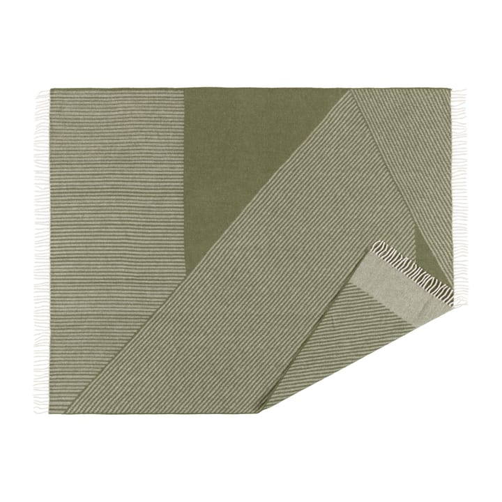 ストライプ ウールスロー 130x185 cm, Green NJRD | 二オール