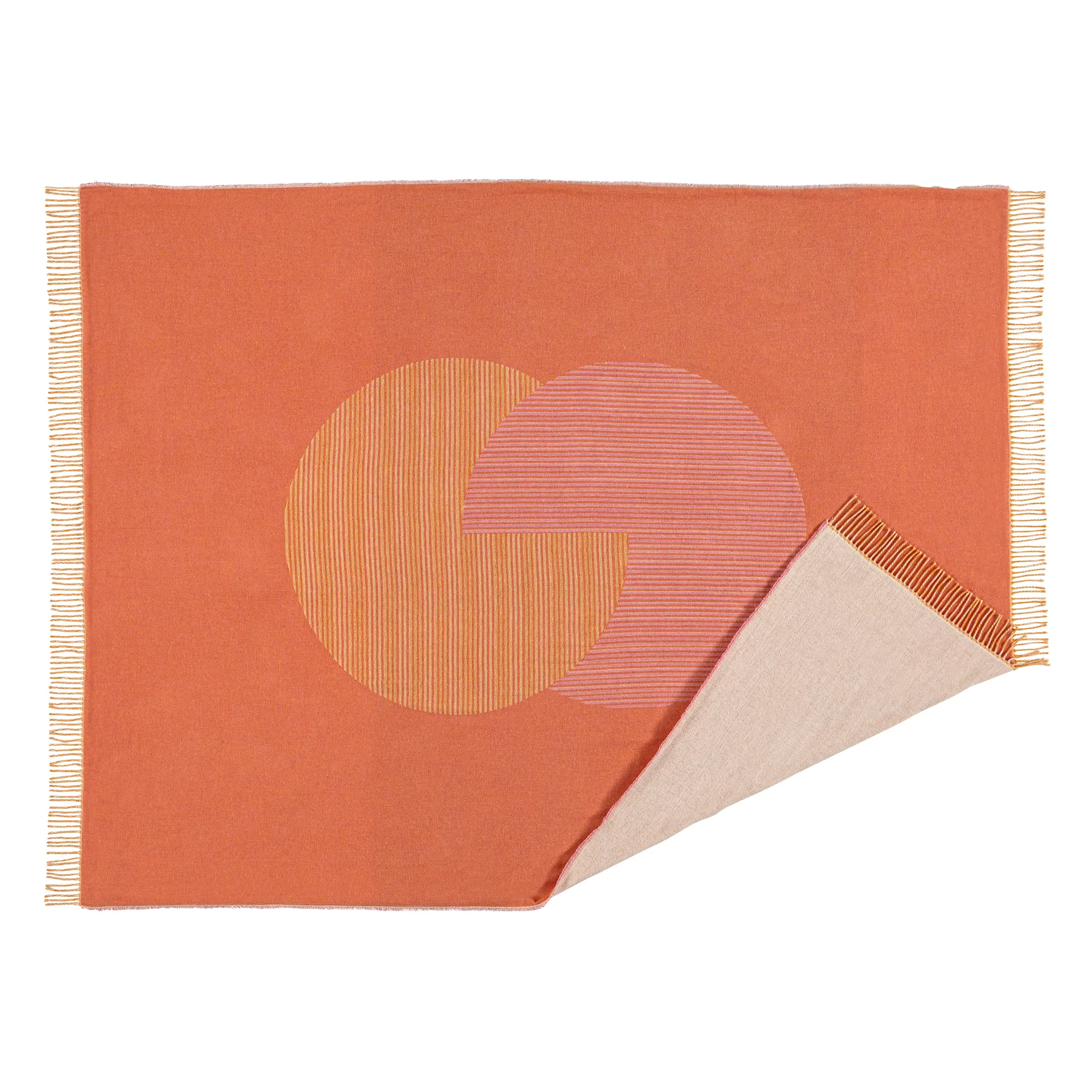 サークルズ コットンスロー 130x185 cm, natural white NJRD | 二オール