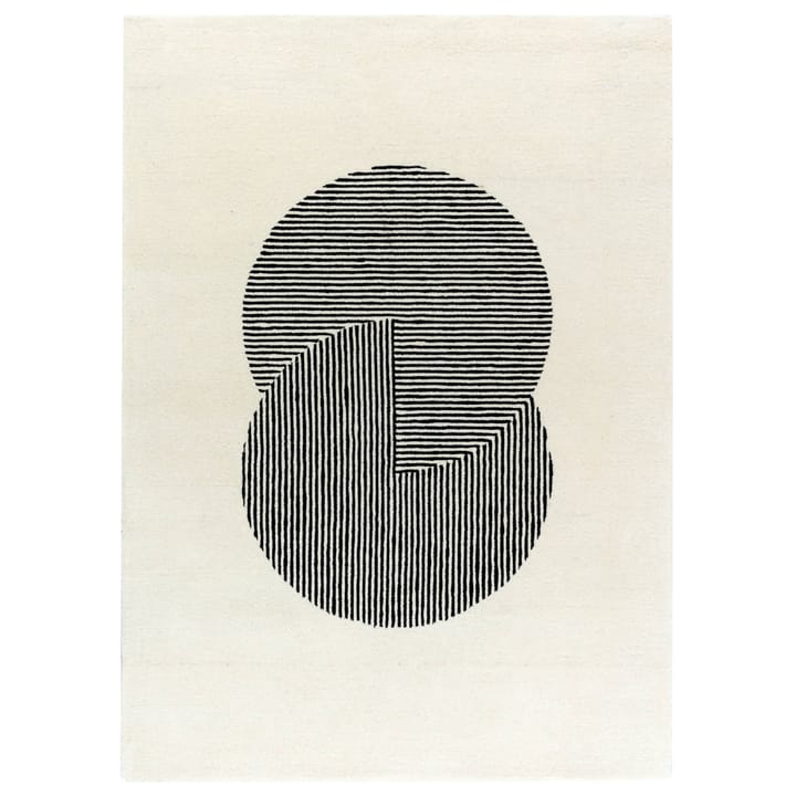 サークルズ ウールラグ ナチュラル ホワイト - 200x300 cm - NJRD | 二オール