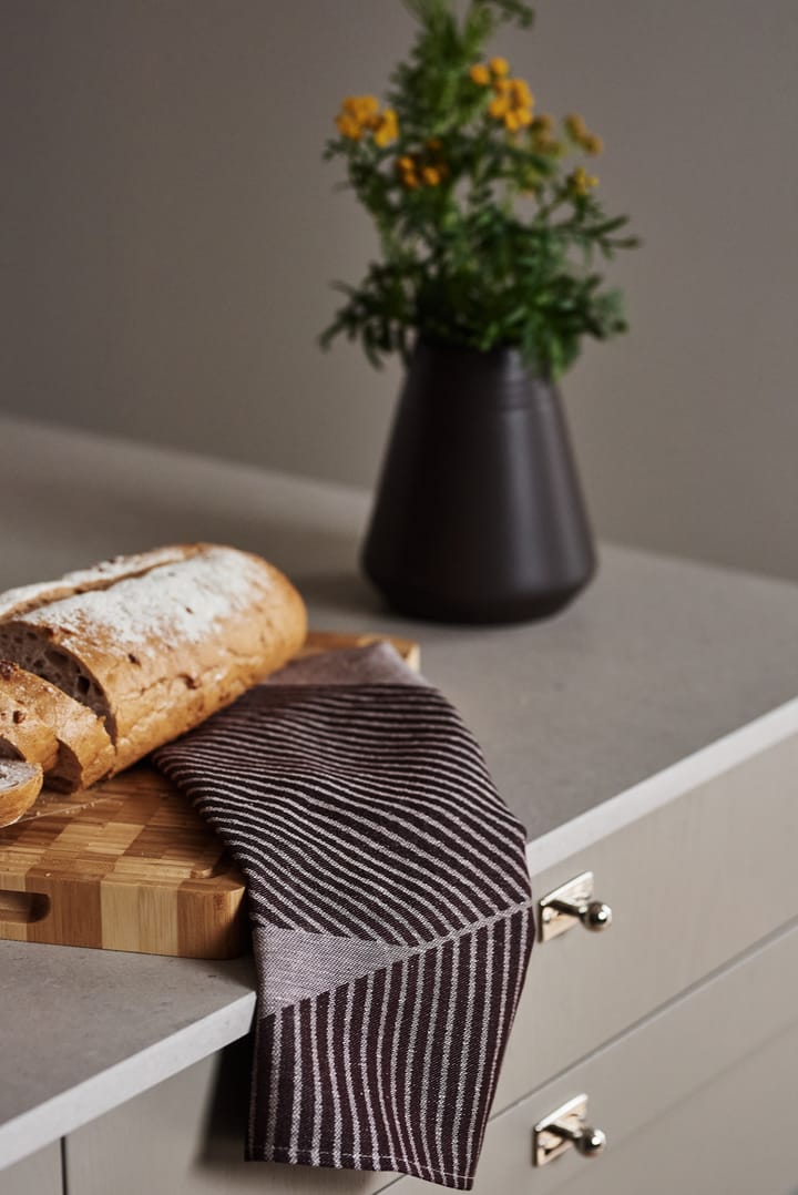 ストライプ キッチンタオル 47x70 cm 2-pack, Brown-white NJRD | 二オール