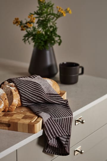 ストライプ キッチンタオル 47x70 cm 2-pack - Brown-white - NJRD | 二オール