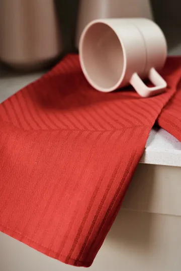 ストライプ キッチンタオル 47x70 cm 2枚セット - Red - NJRD | 二オール