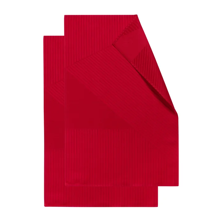 ストライプ キッチンタオル 47x70 cm 2枚セット - Red - NJRD | 二オール