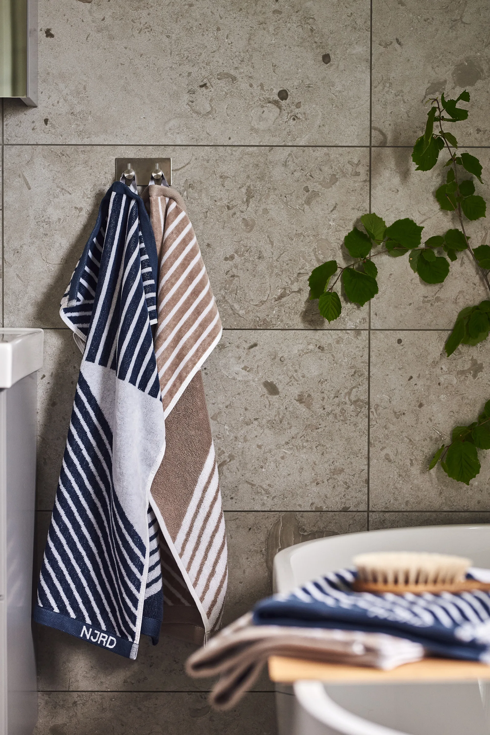 ストライプ タオル 50x70 cm, Blue NJRD | 二オール