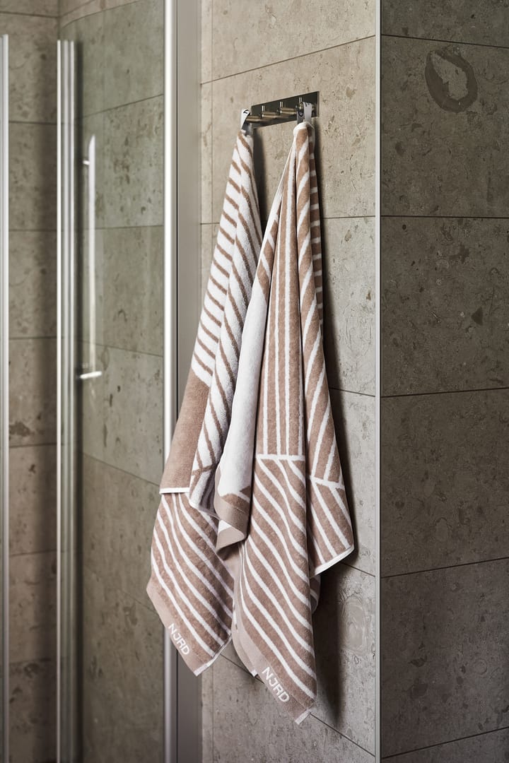ストライプ バスタオル 70x140 cm, Beige NJRD | 二オール