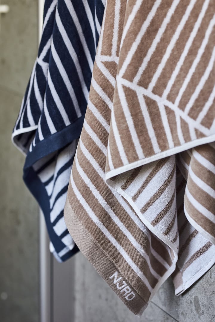 ストライプ バスタオル 70x140 cm, Beige NJRD | 二オール