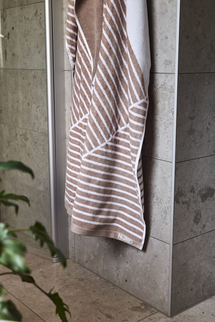 ストライプ バスタオル 70x140 cm, Beige NJRD | 二オール