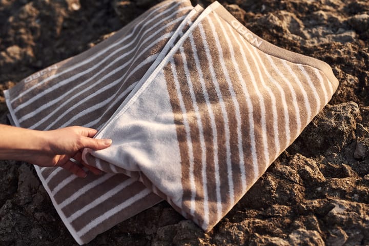 ストライプ バスタオル 70x140 cm, Beige NJRD | 二オール