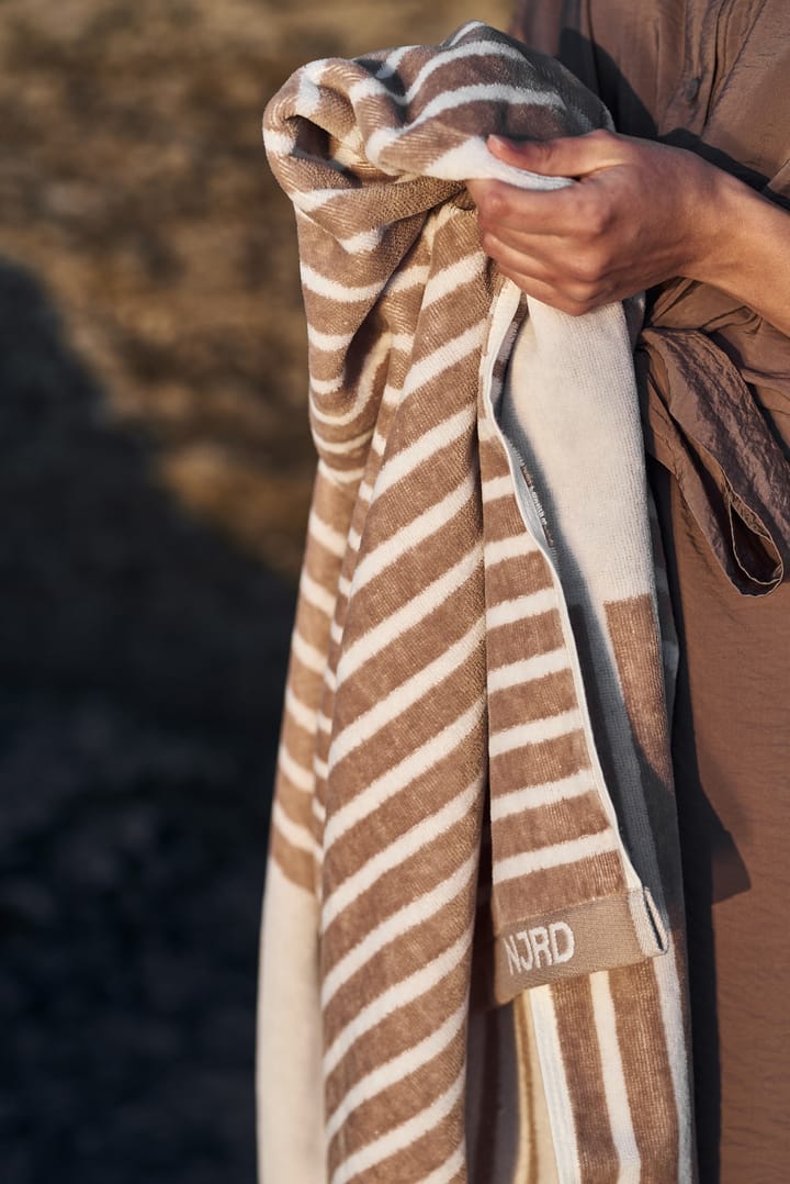 ストライプ バスタオル 70x140 cm, Beige NJRD | 二オール