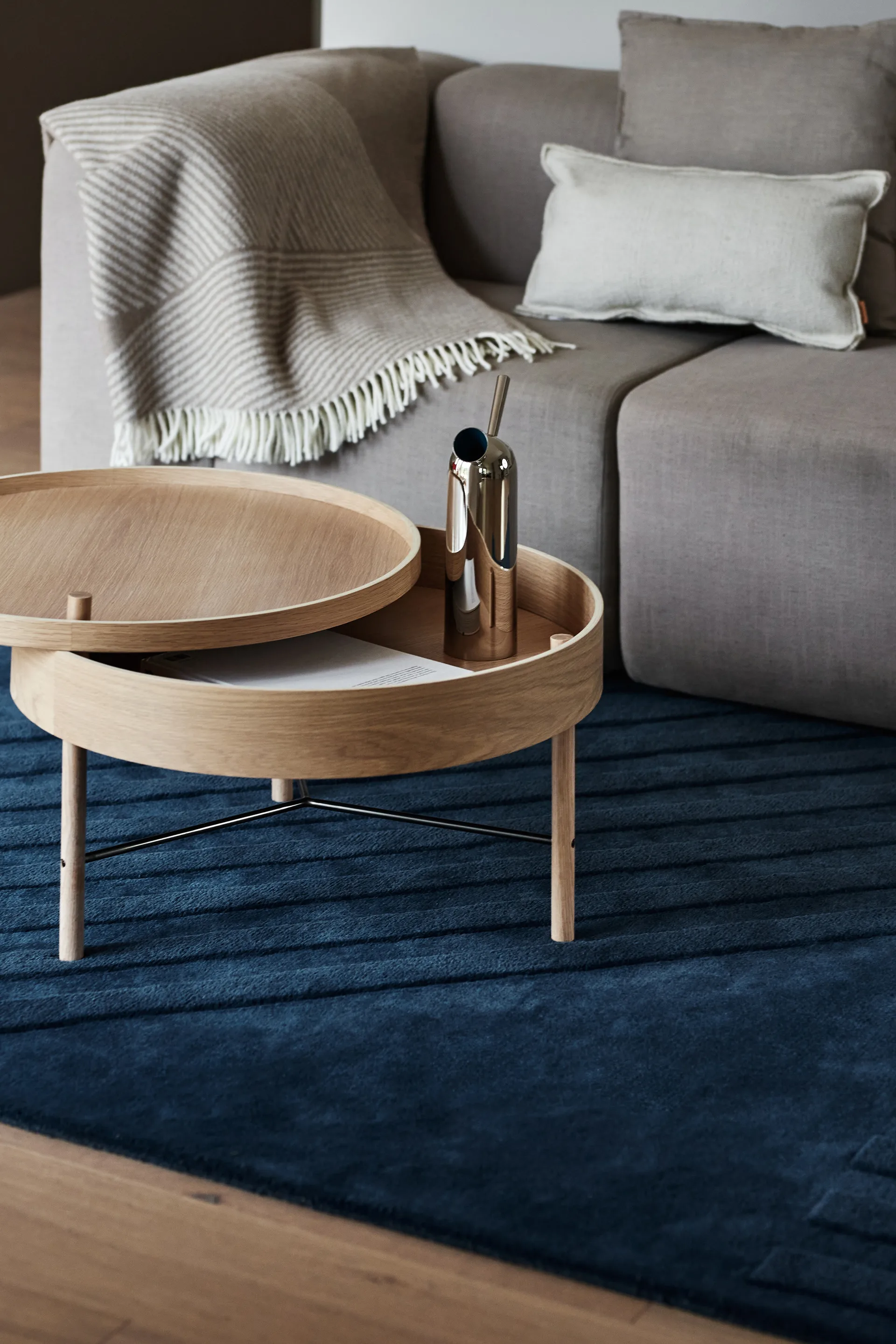 Levels ウールラグ ストライプ blue, 170x240 cm NJRD | 二オール