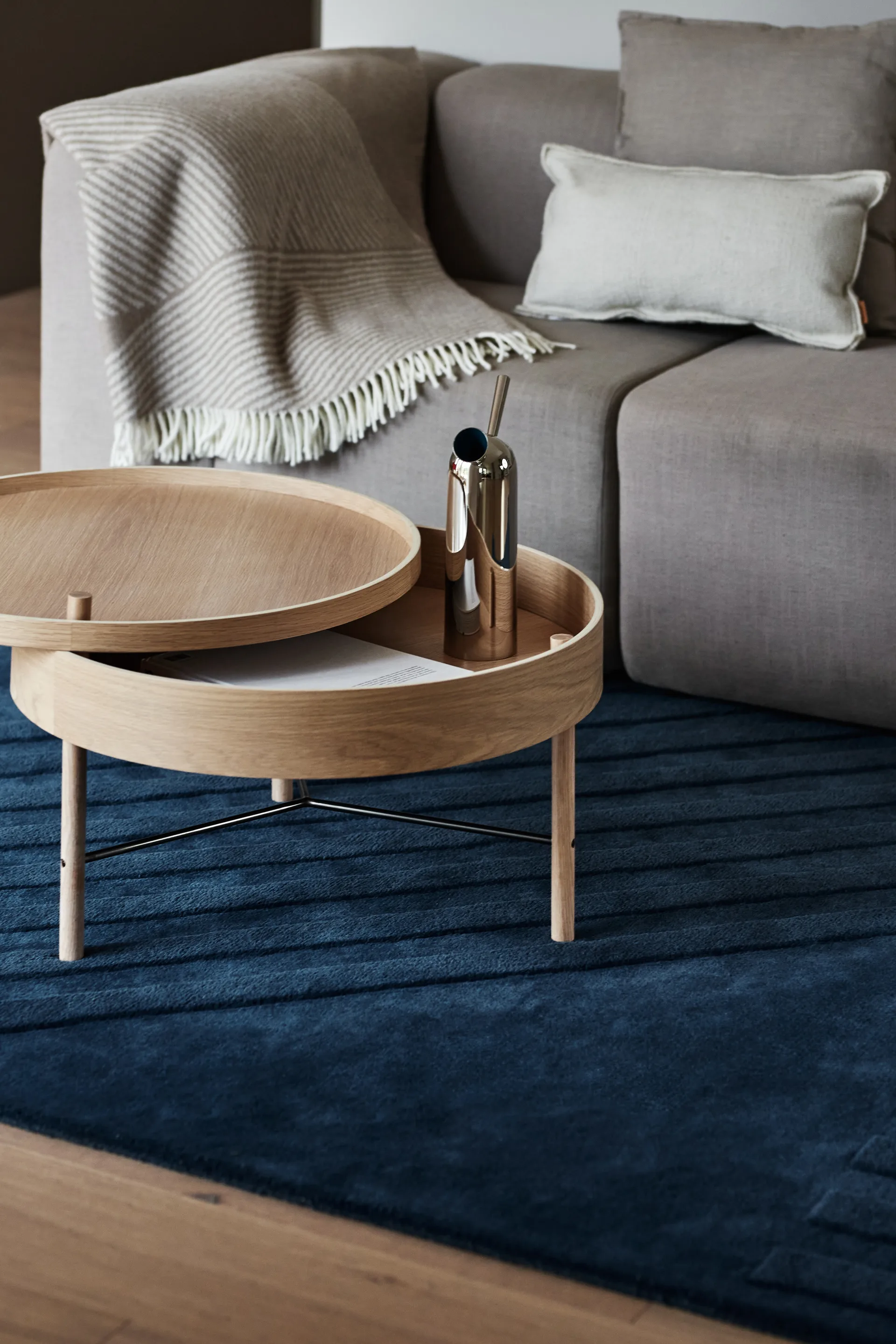 Levels ウールラグ ストライプ blue, 200x300 cm NJRD | 二オール