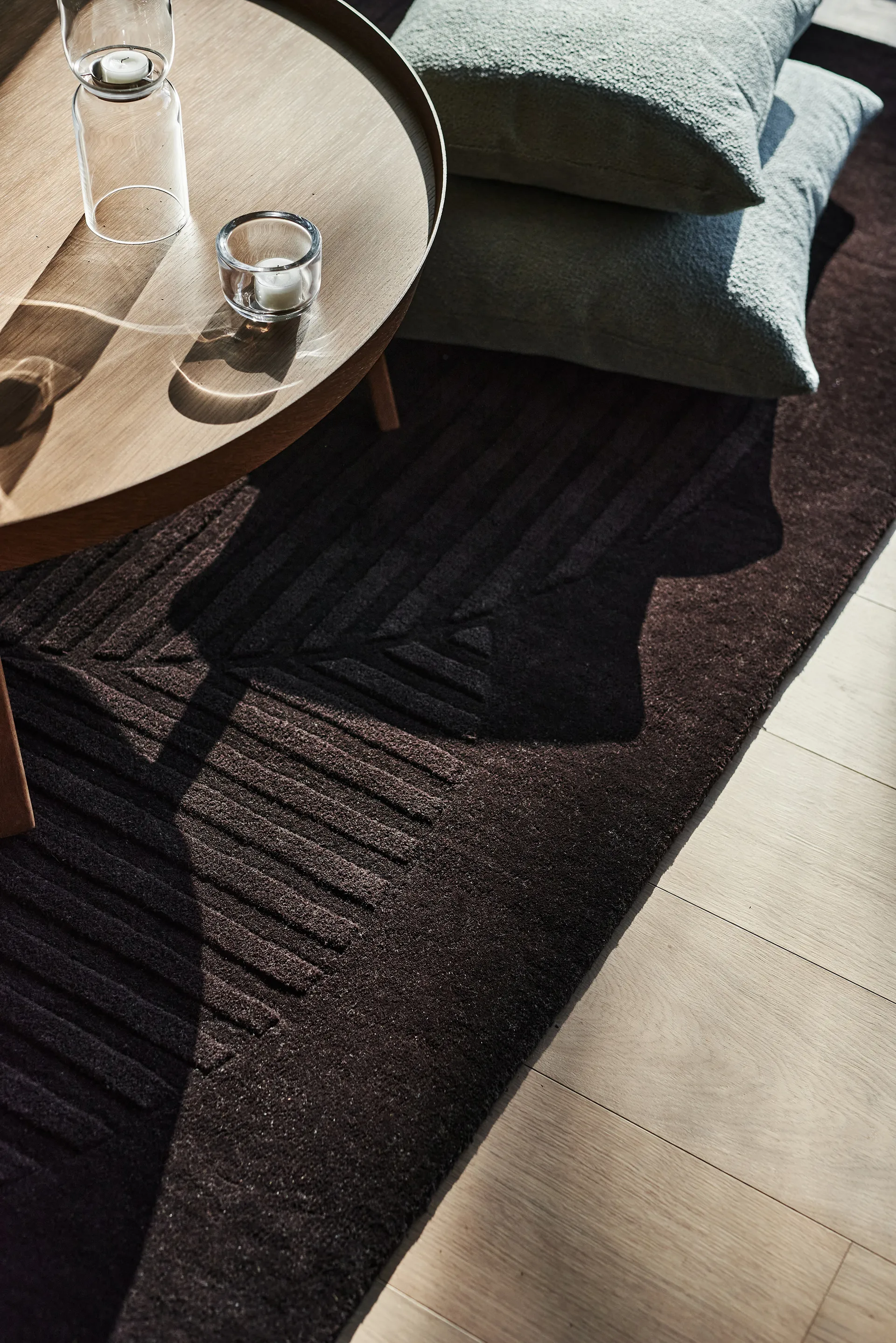 Levels ウールラグ サークルズ brown, 170x240 cm NJRD | 二オール