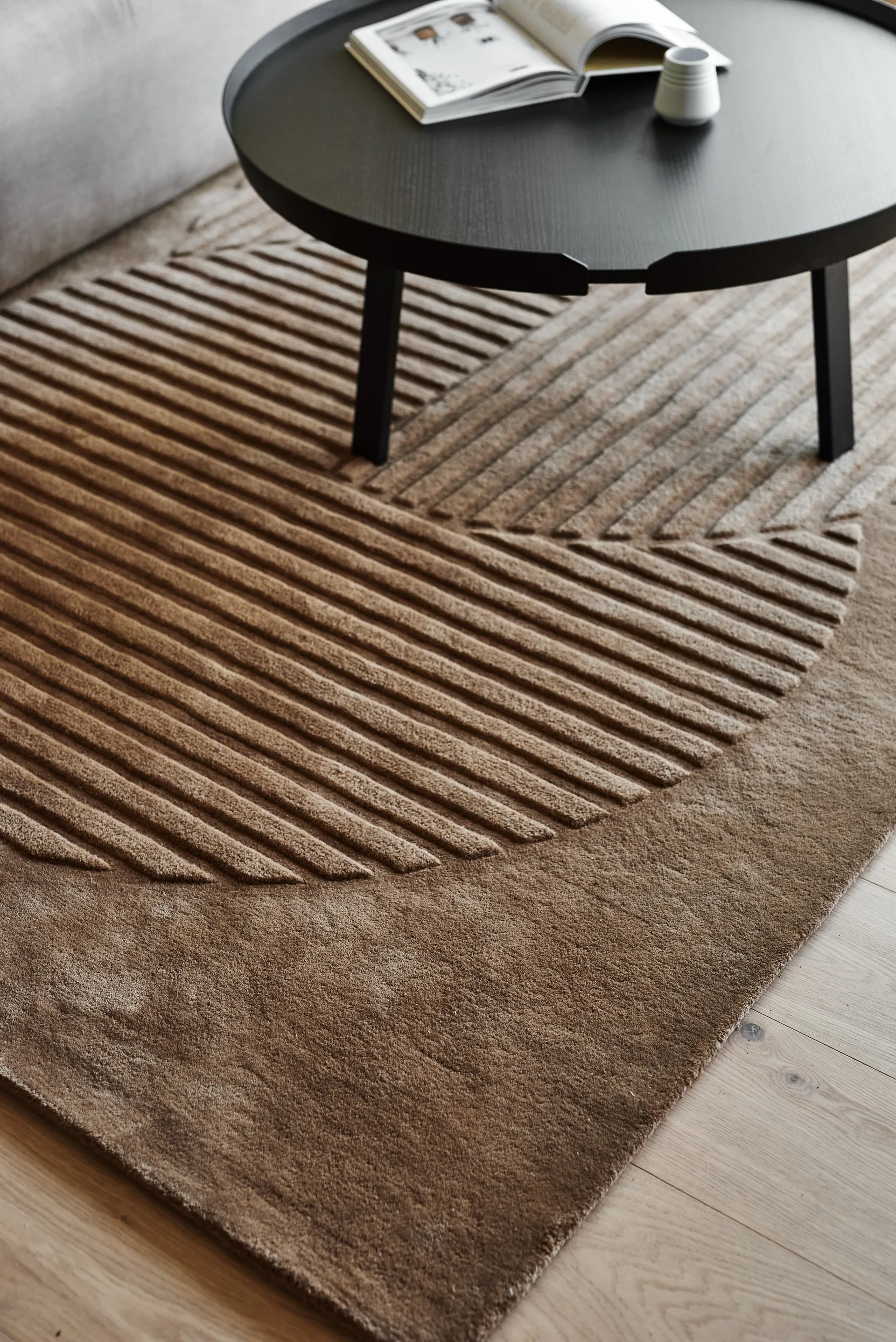 Levels Circles ウールラグ, Beige, 170x240 cm NJRD | 二オール