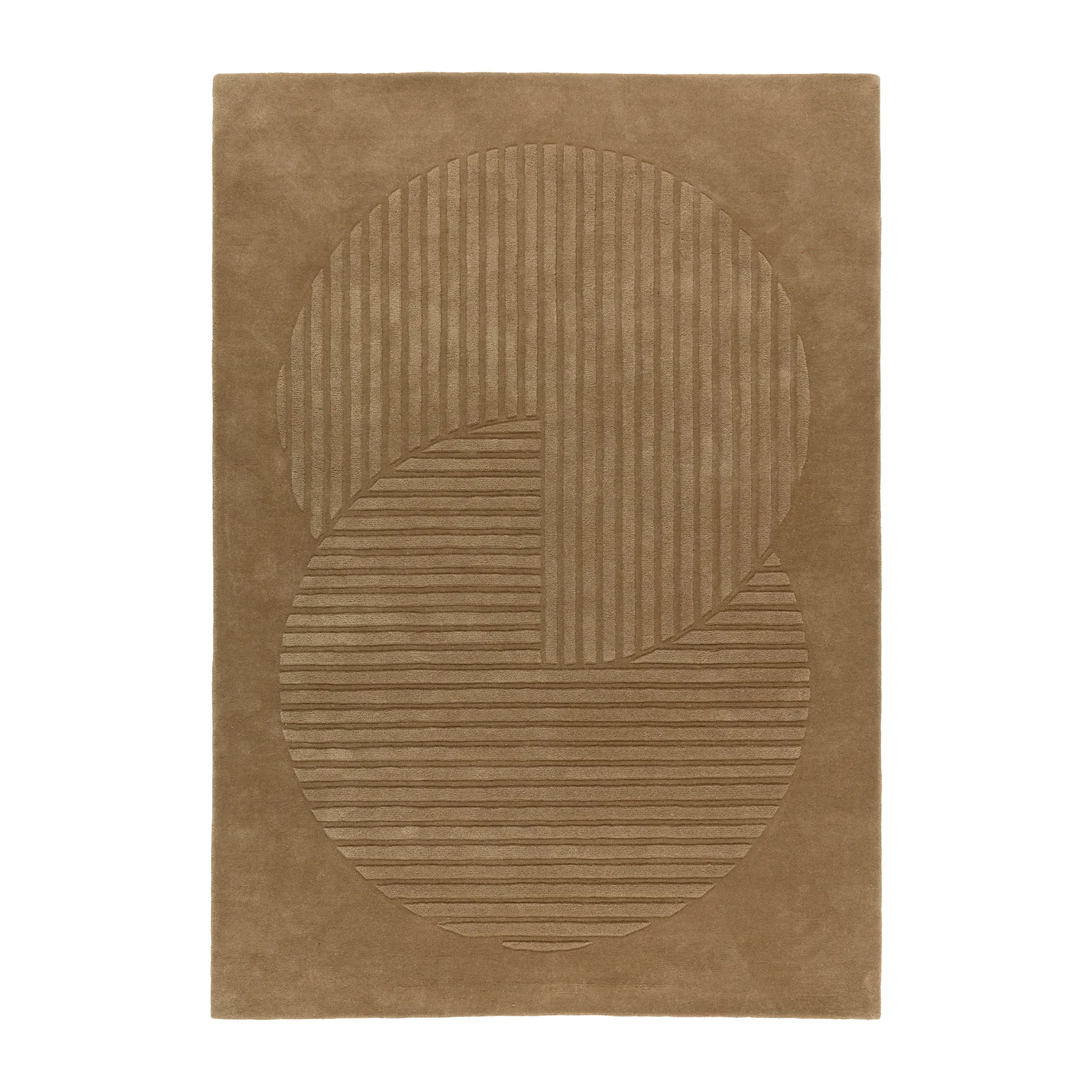 Levels Circles ウールラグ, Beige, 200x300 cm NJRD | 二オール