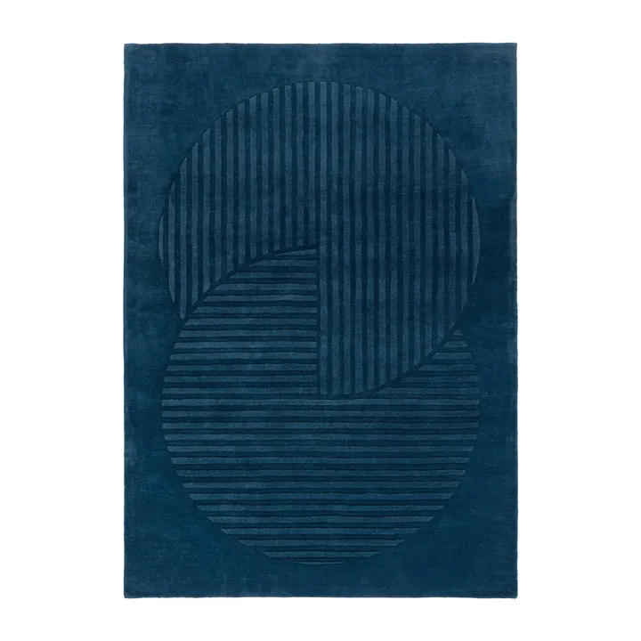 Levels Circles ウールラグ - Blue, 200x300 cm - NJRD | 二オール