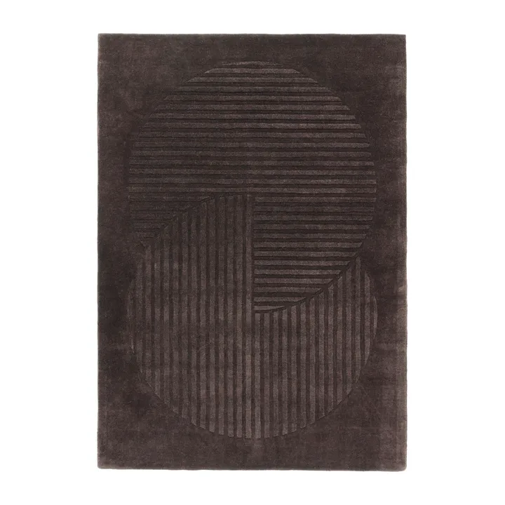 Levels Circles ウールラグ - Brown, 170x240 cm - NJRD | 二オール