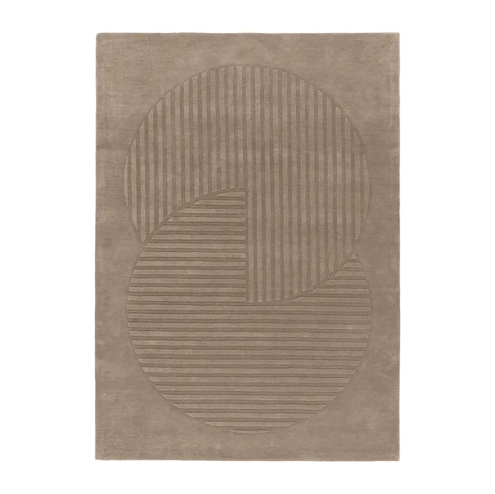 Levels Circles ウールラグ - Taupe, 170x240 cm - NJRD | 二オール