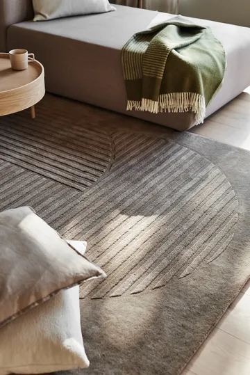 Levels Circles ウールラグ - Taupe, 170x240 cm - NJRD | 二オール