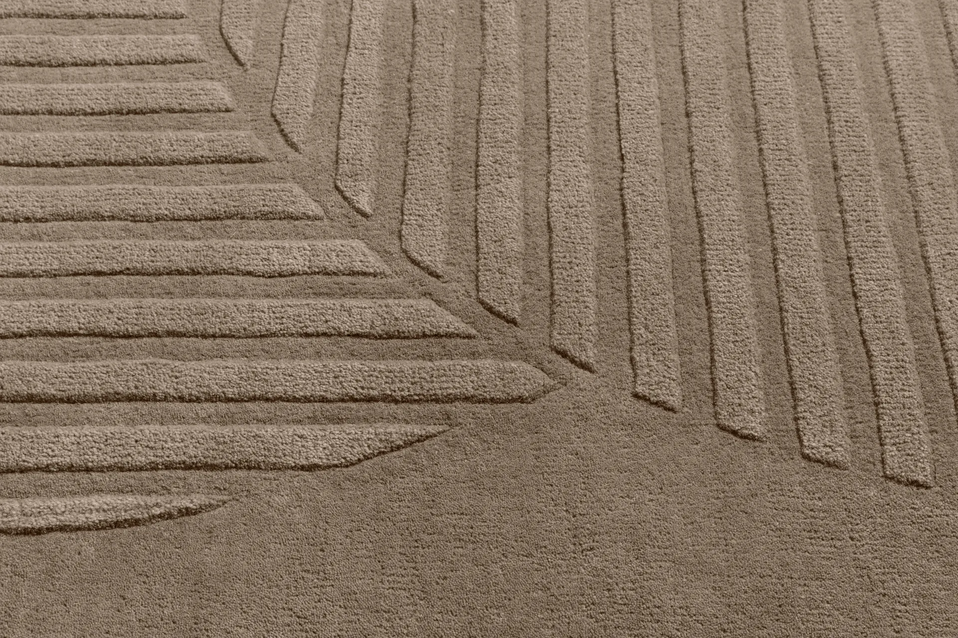 Levels Circles ウールラグ, Taupe, 170x240 cm NJRD | 二オール