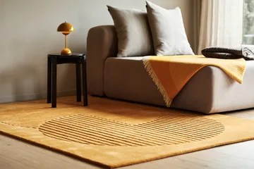 Levels Circles ウールラグ - Yellow, 170x240 cm - NJRD | 二オール