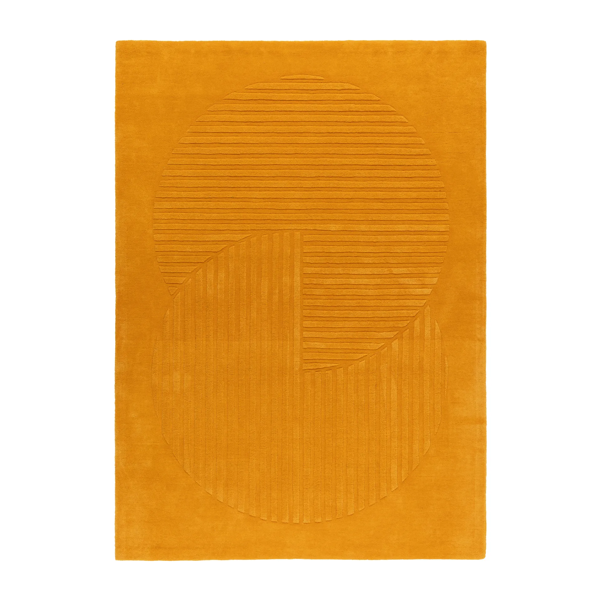 Levels Circles ウールラグ, Yellow, 170x240 cm NJRD | 二オール
