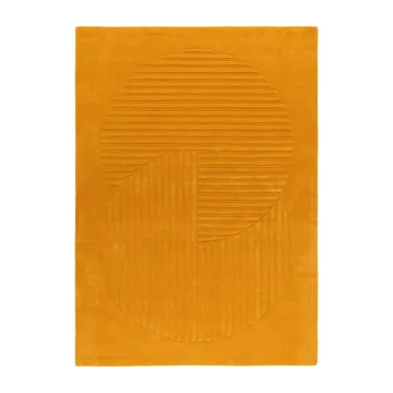 Levels Circles ウールラグ - Yellow, 170x240 cm - NJRD | 二オール
