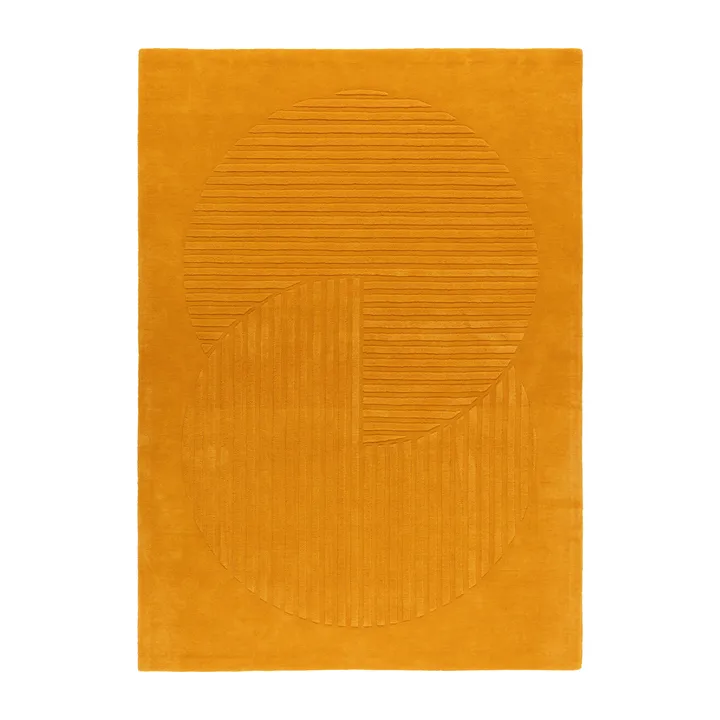 Levels Circles ウールラグ - Yellow, 170x240 cm - NJRD | 二オール