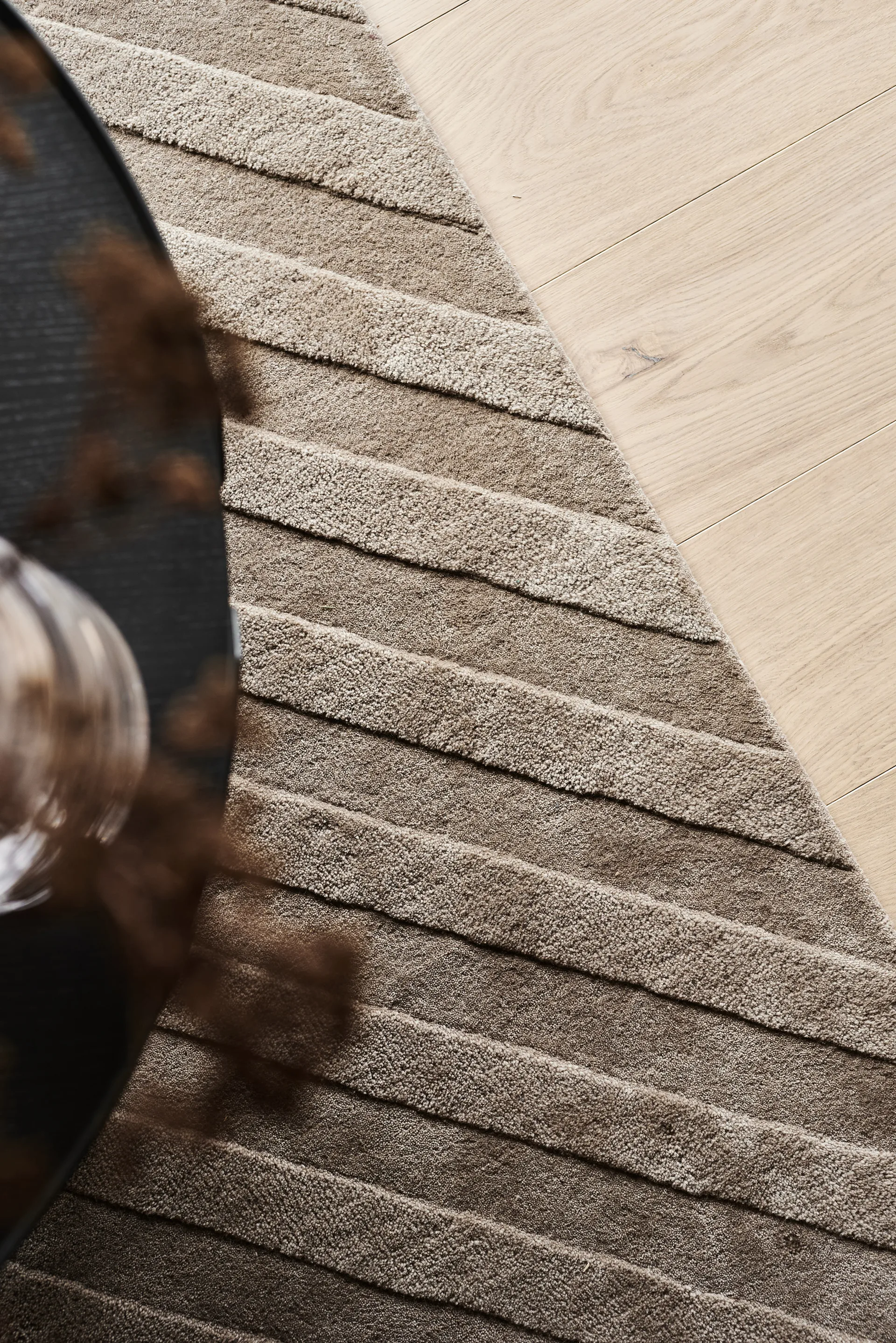 Levels ウールラグ ストライプ mole, 170x240 cm NJRD | 二オール