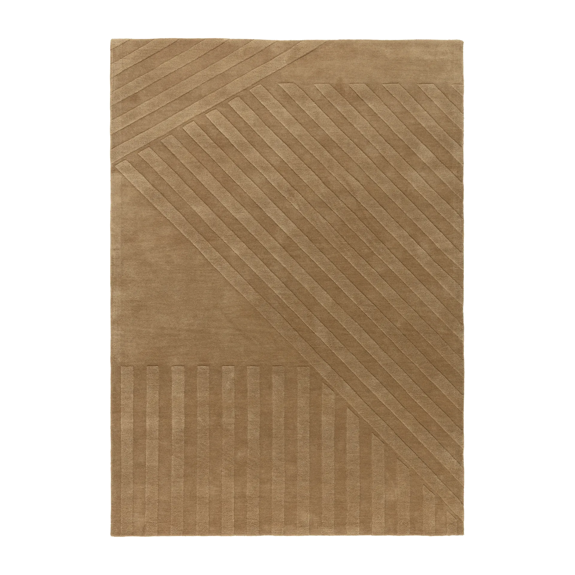 Levels Stripes ウールラグ, Beige, 200x300 cm NJRD | 二オール