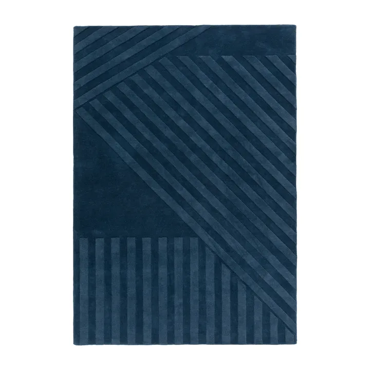 Levels Stripes ウールラグ - Blue, 200x300 cm - NJRD | 二オール