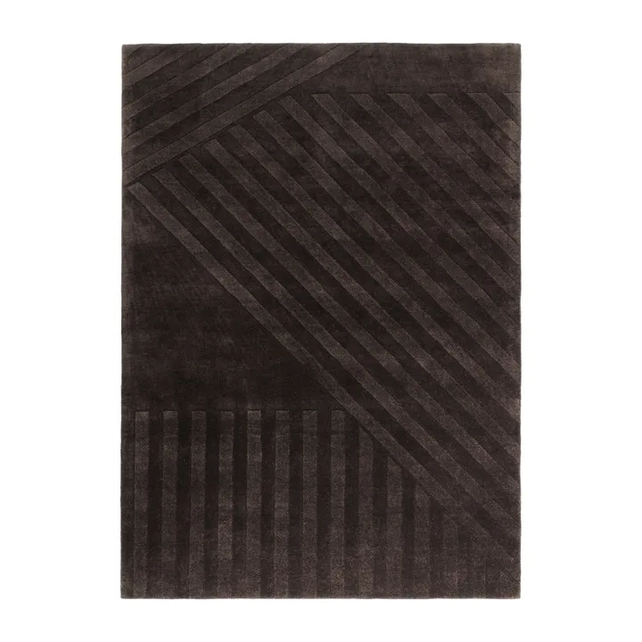 Levels Stripes ウールラグ - Brown, 170x240 cm - NJRD | 二オール