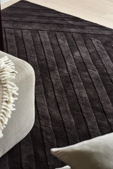 Levels Stripes ウールラグ - Brown, 170x240 cm - NJRD | 二オール