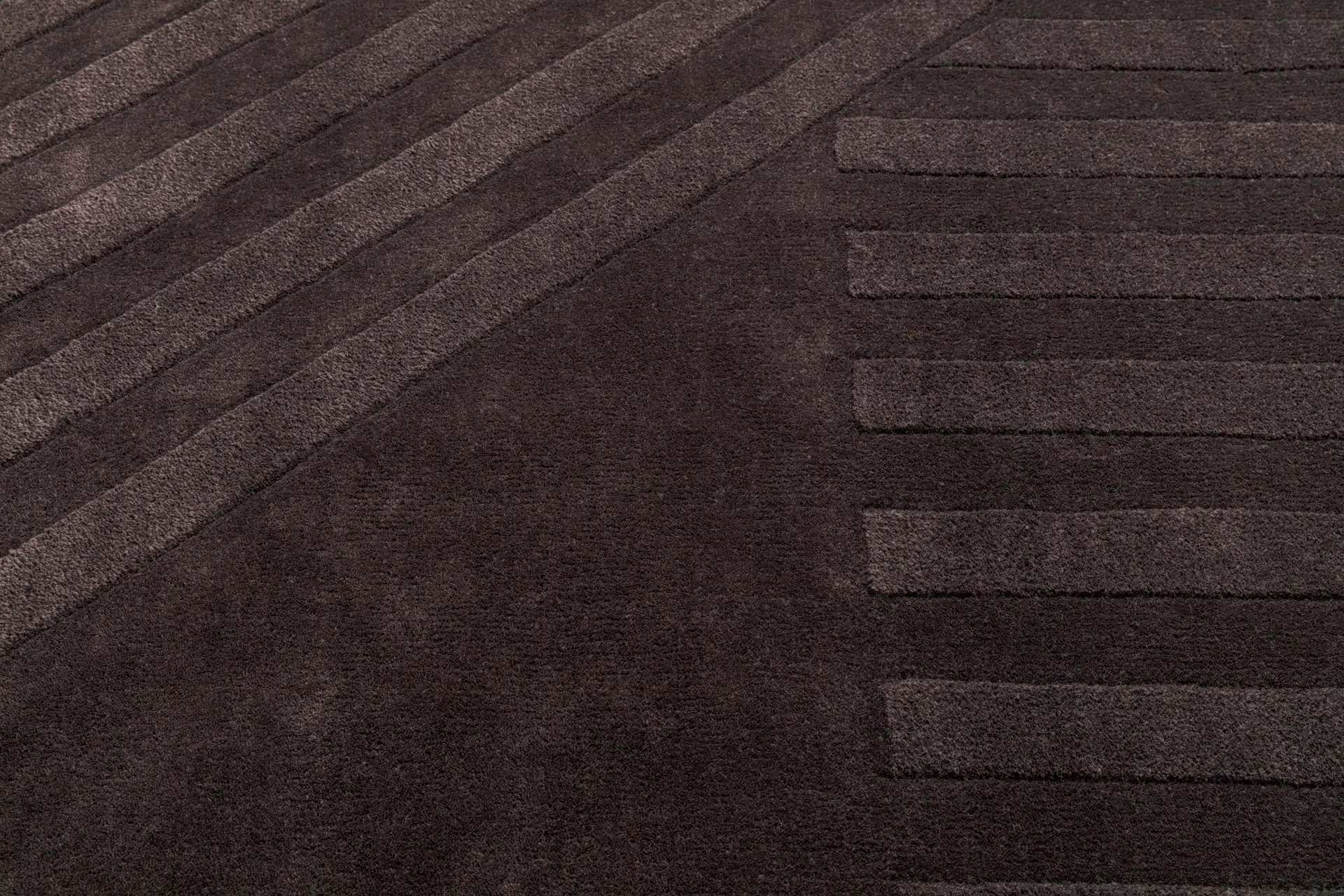 Levels Stripes ウールラグ, Brown, 200x300 cm NJRD | 二オール