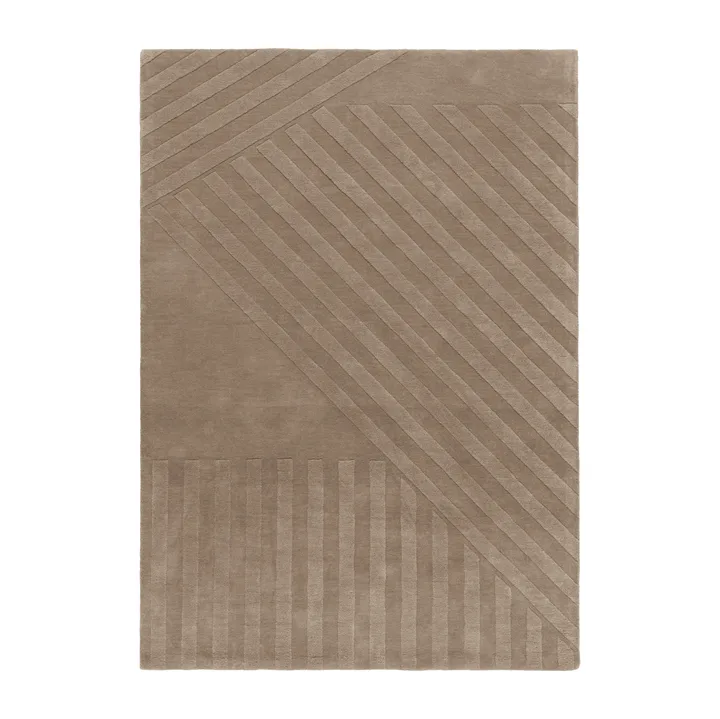 Levels Stripes ウールラグ - Taupe, 170x240 cm - NJRD | 二オール