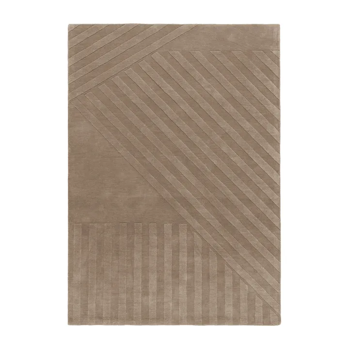 Levels Stripes ウールラグ - Taupe, 200x300 cm - NJRD | 二オール