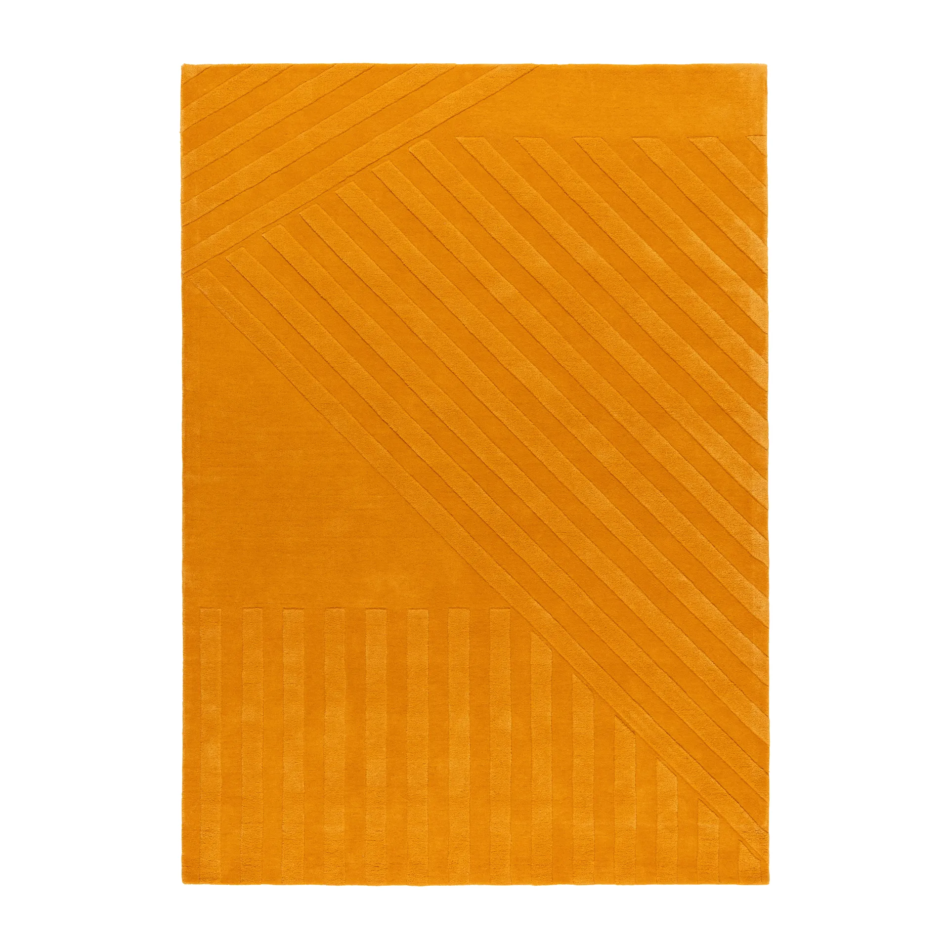 Levels Stripes ウールラグ, Yellow, 170x240 cm NJRD | 二オール