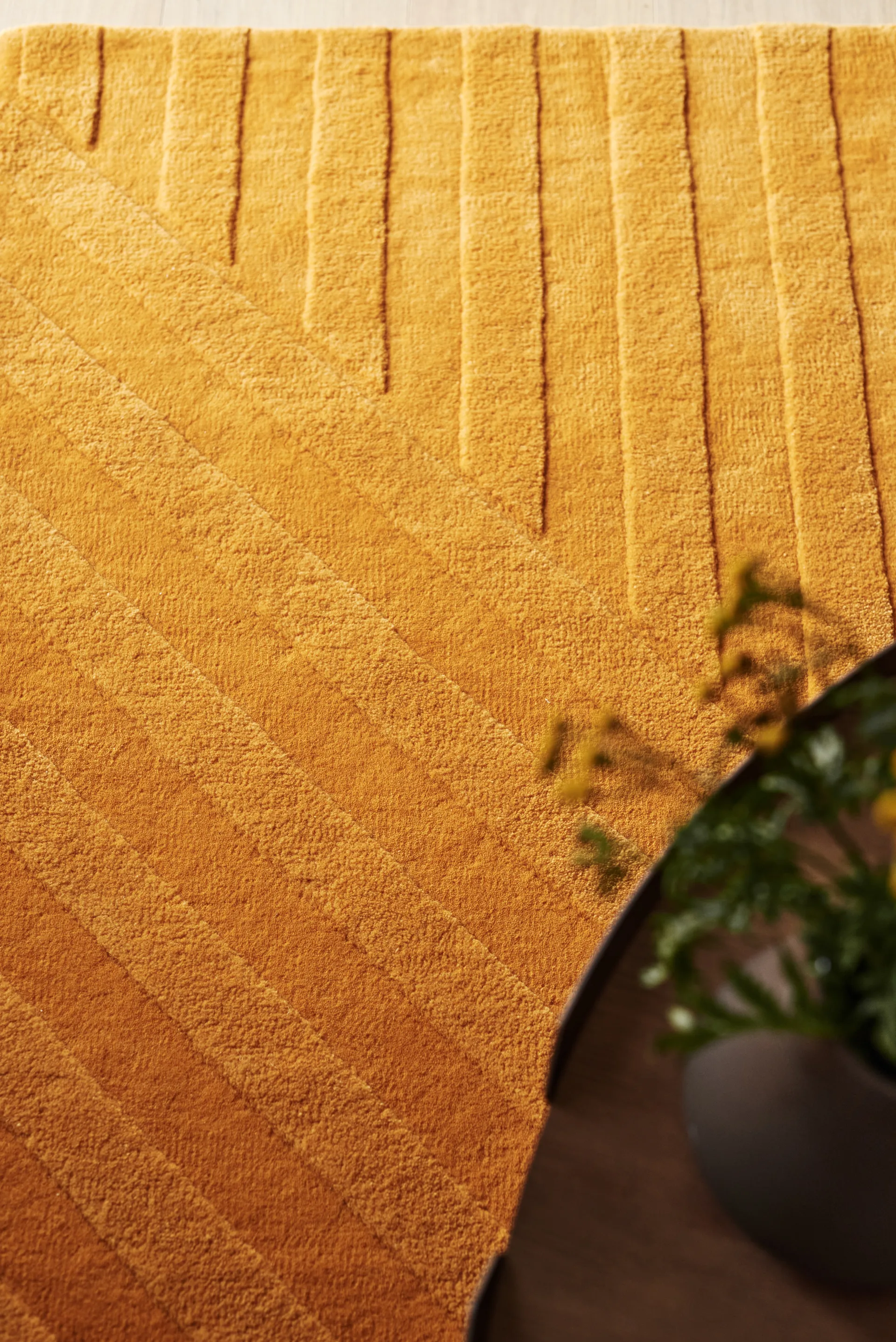 Levels ウールラグ ストライプ yellow, 170x240 cm NJRD | 二オール