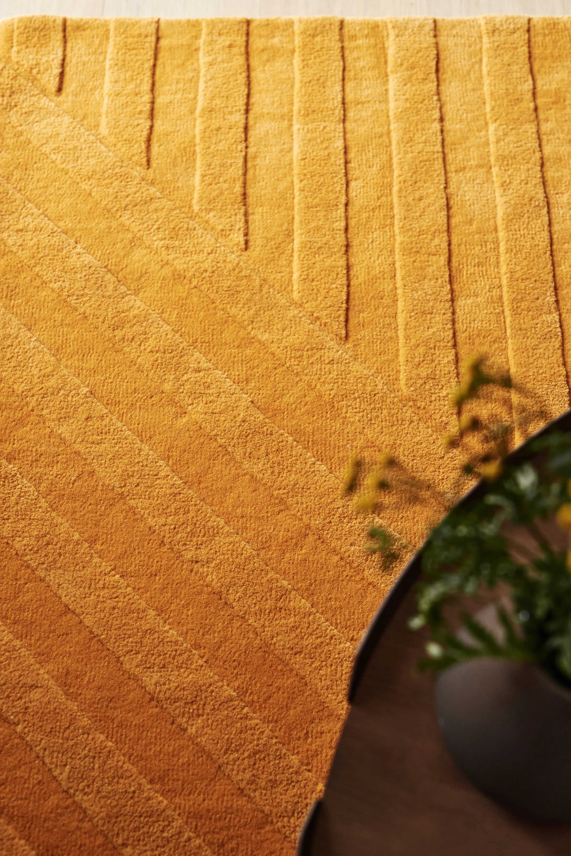 二オール ストライプ ウールラグ 170×240 cm 定価13万 ラグ ウール 北欧