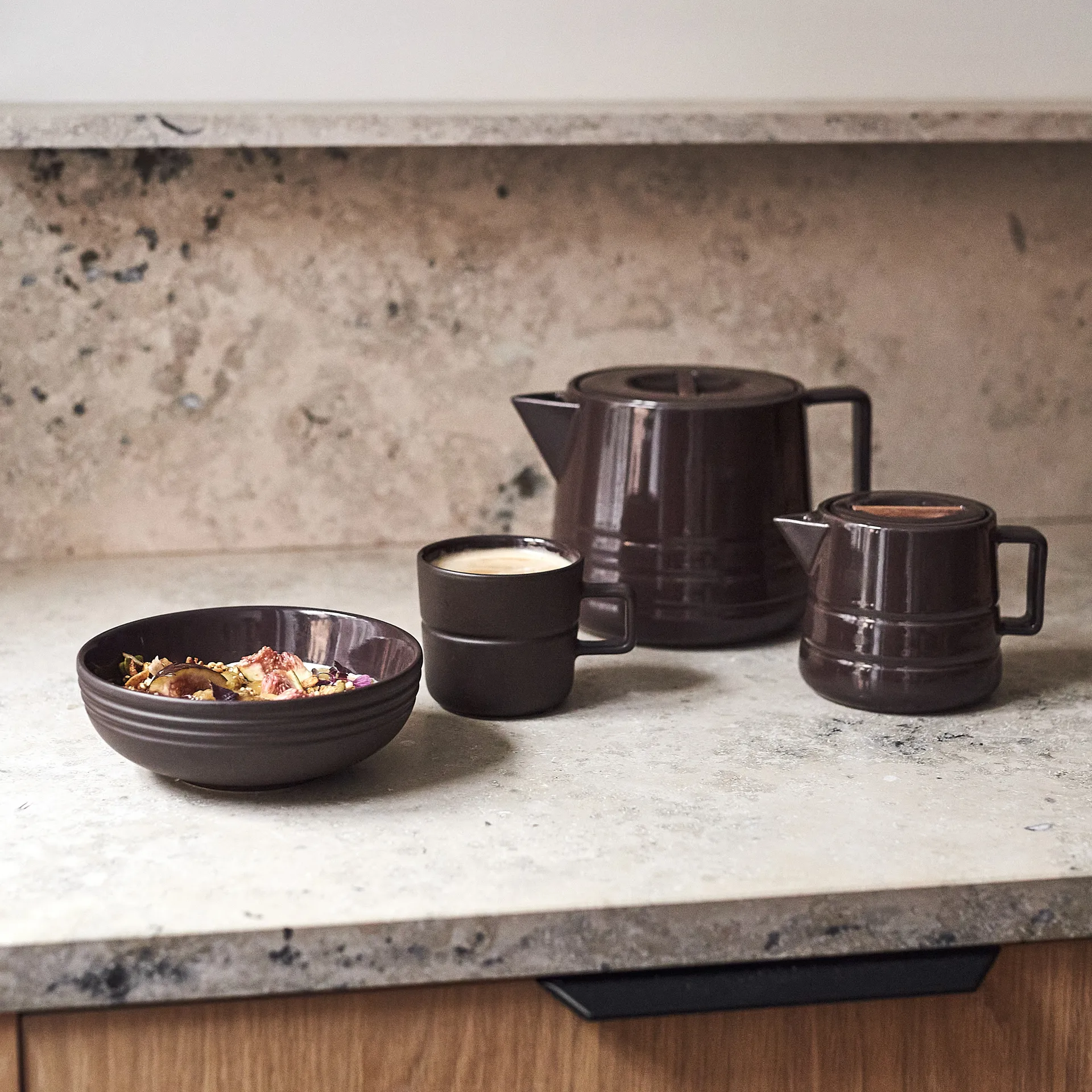 Lines ティーポット 1.5L, brown NJRD | 二オール