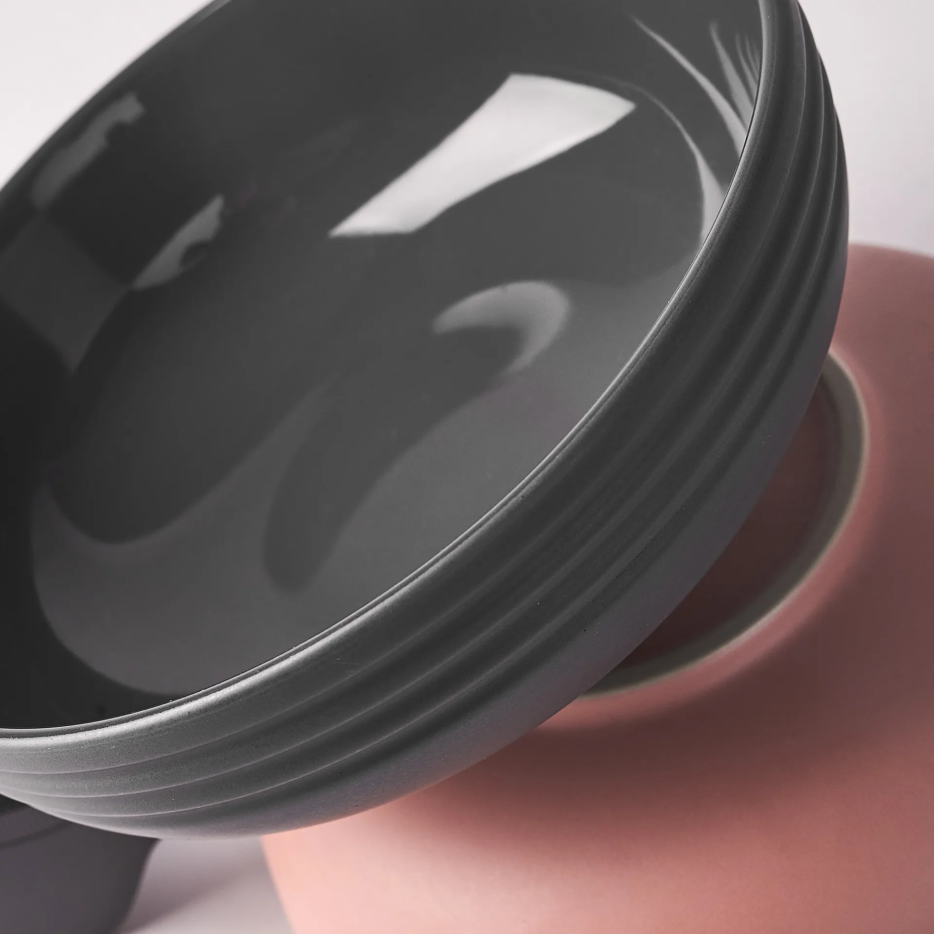 Lines ボウル Ø16 cm 6パック, dark grey NJRD | 二オール