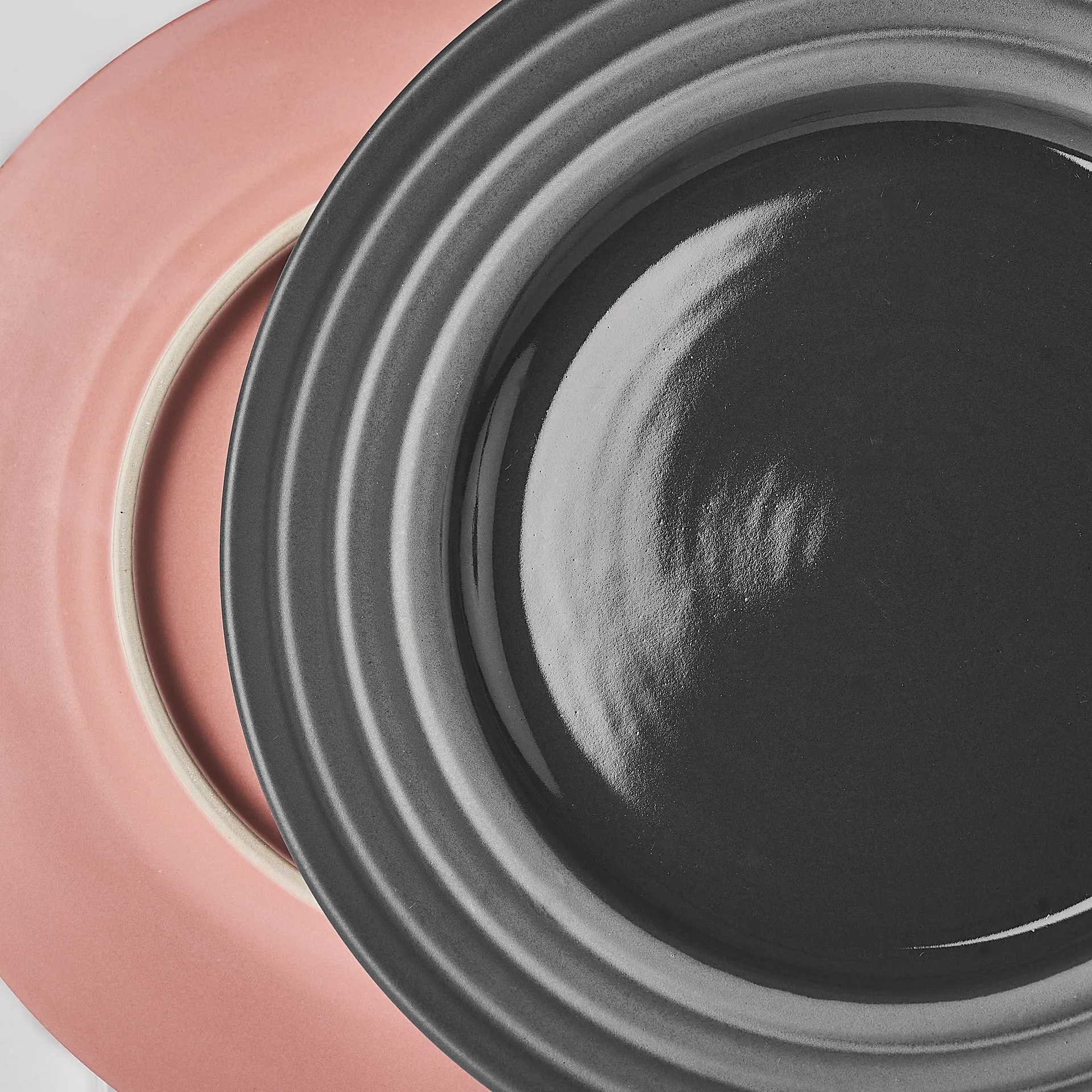 Lines スモール プレート Ø21 cm 6パック, dark grey NJRD | 二オール
