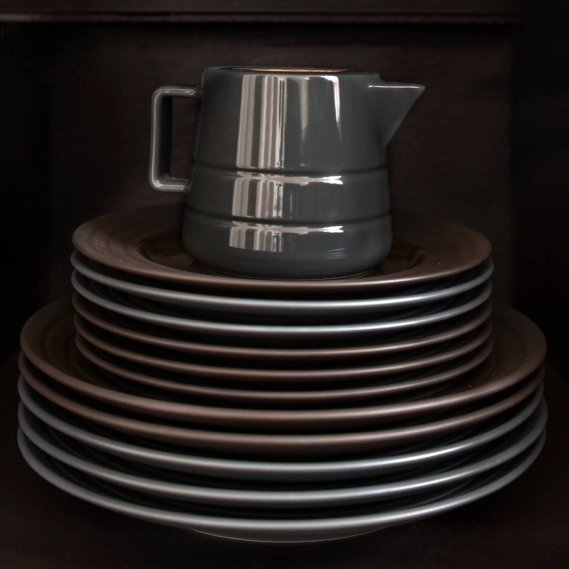 Lines プレート Ø27 cm 6パック, brown NJRD | 二オール