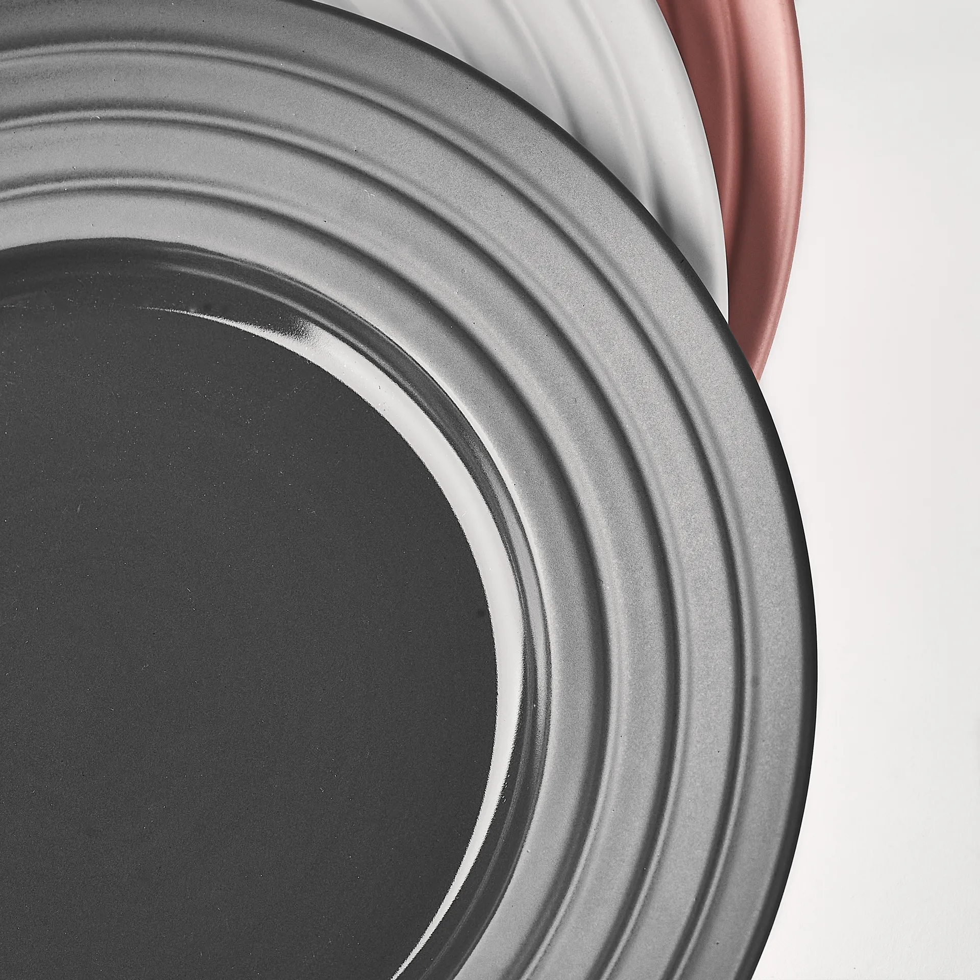 Lines プレート Ø27 cm 6パック, dark grey NJRD | 二オール