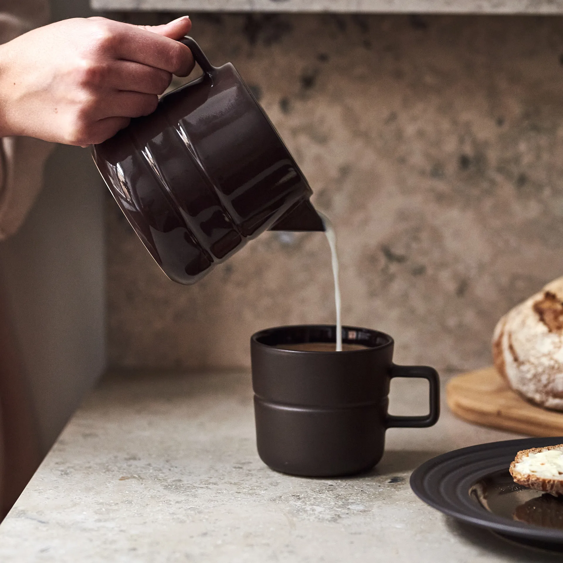 Lines ミルクジャグ 50 cl, brown NJRD | 二オール