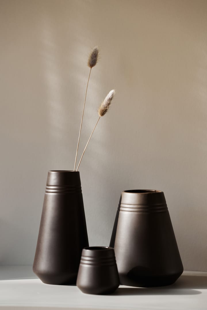 Lines 花瓶 8 cm - Brown - NJRD | 二オール